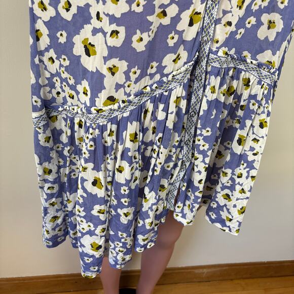 Free People Love Letter Tunic Top Mini Dress Boho Chic Floral Romantic Feminine - Picture 8 of 11